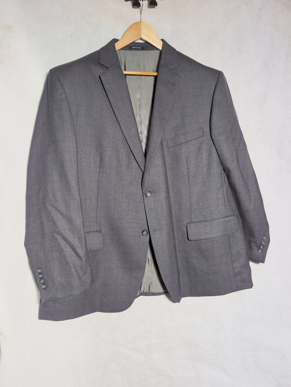 Pronto Uomo Platinum Sz 50R Gray Glen Plaid Sport Coat